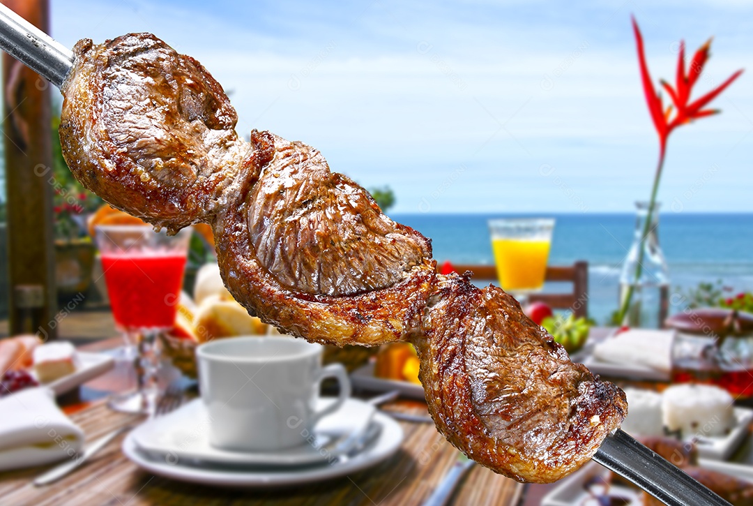 Espetão de picanha assado