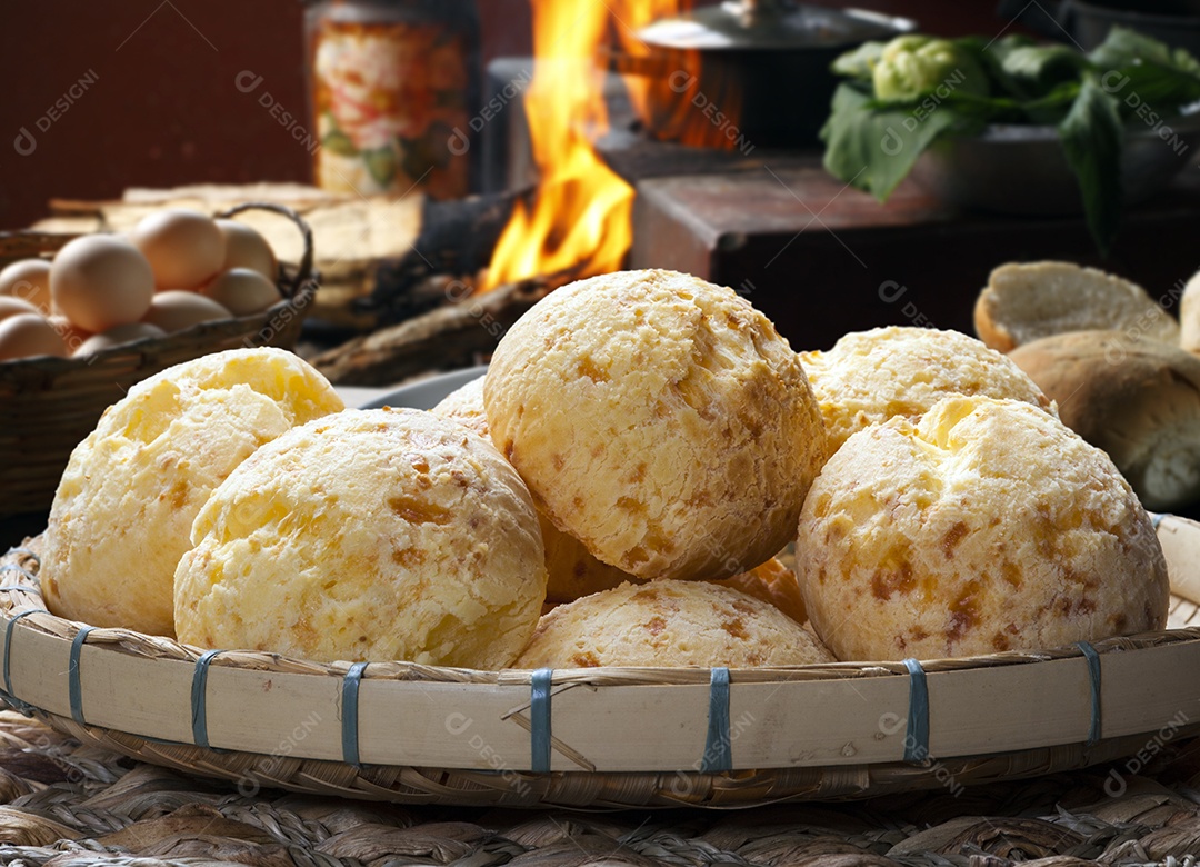 Pão de queijo tradicional deliciosos