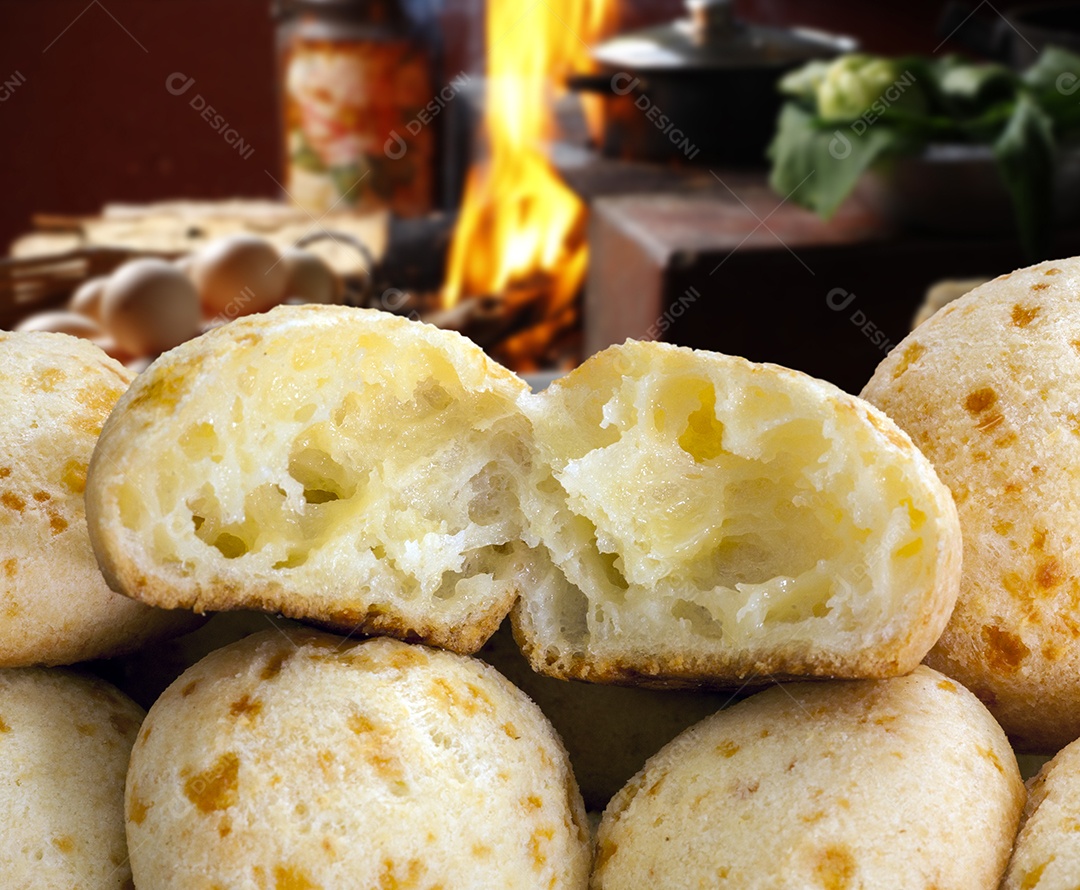 Pão de queijo lanche brasileiro