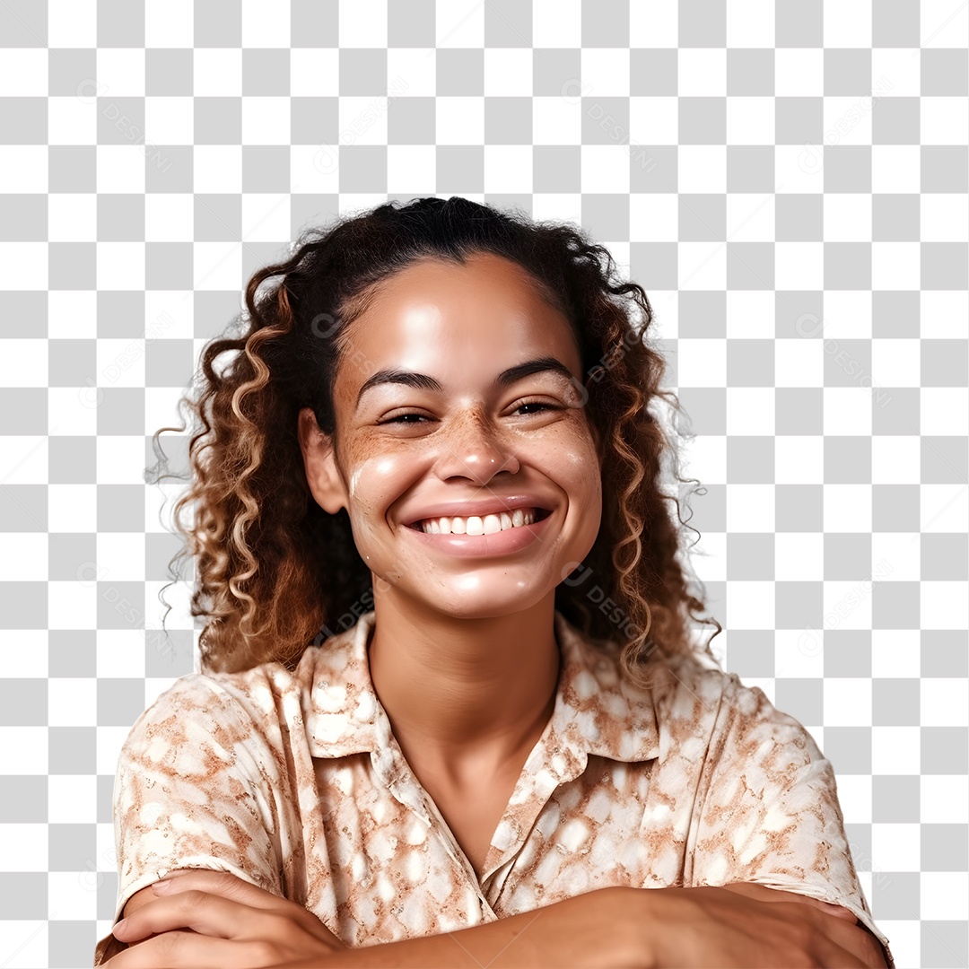 Woman with Vitiligo Transparent PNG