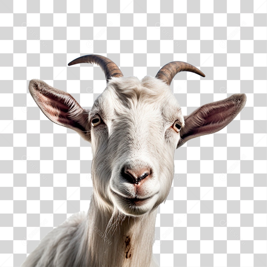 Bode Branco PNG Transparente