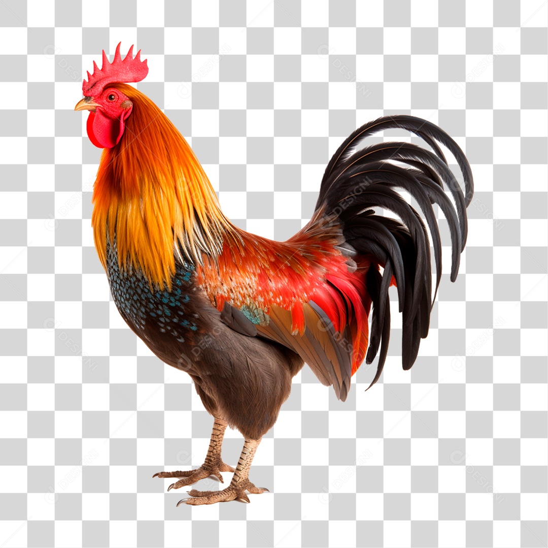 Galo Vermelho PNG Transparente