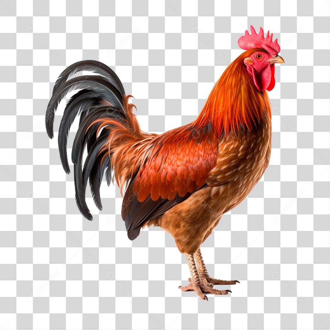 Galo Vermelho PNG Transparente