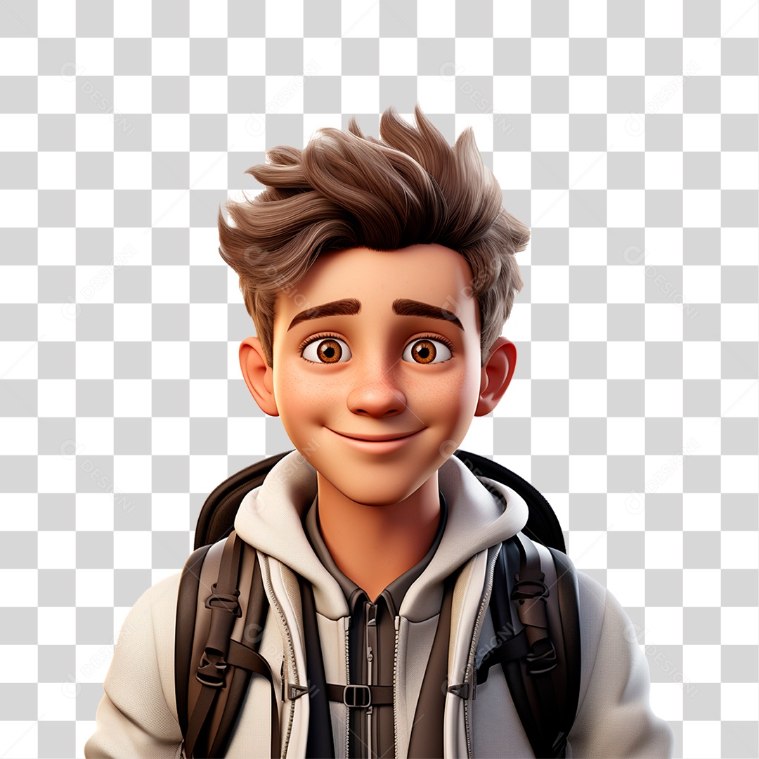 Jovem Estudante  PNG Transparente