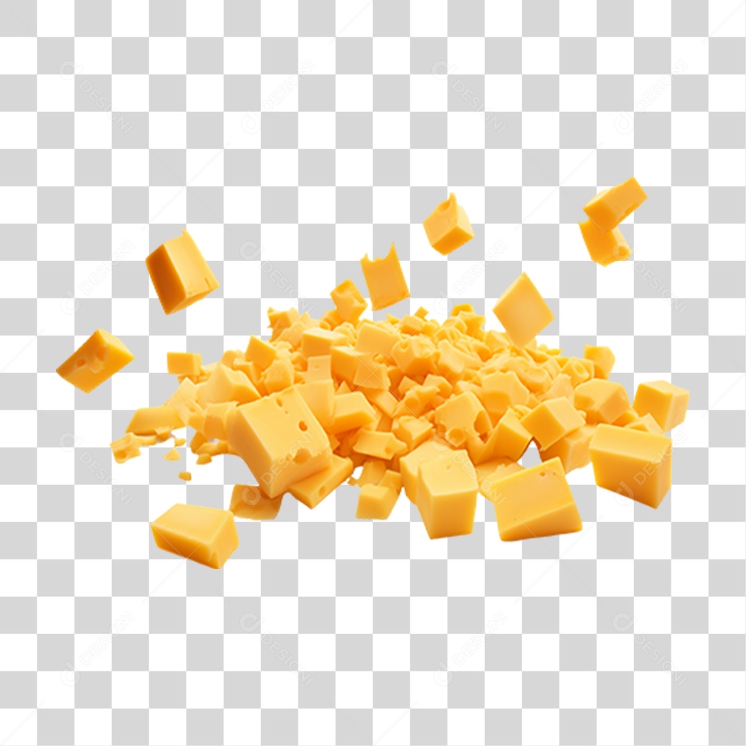 Queijo Fatiado PNG Transparente