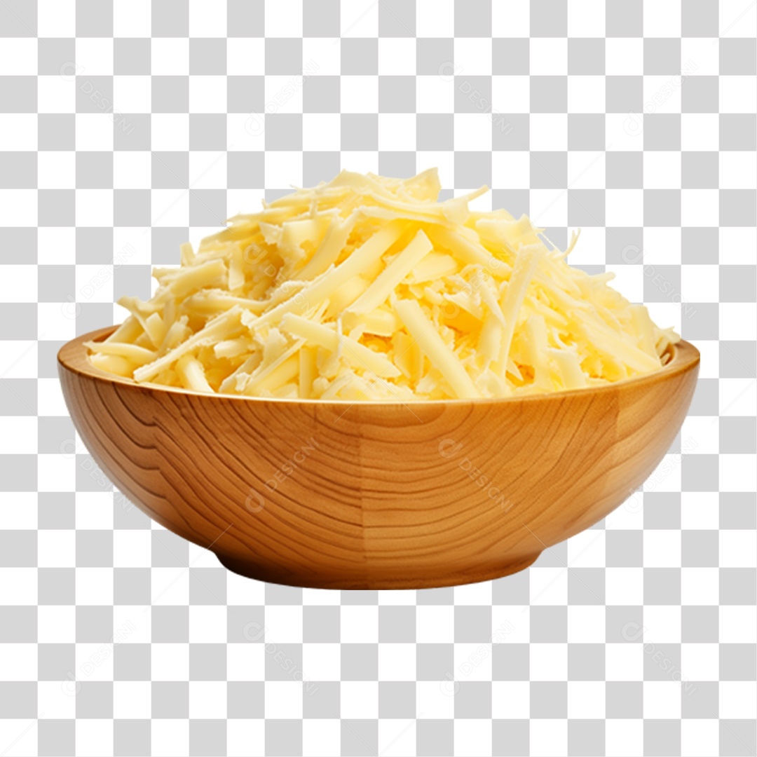 Queijo Ralado em Tigela PNG Transparente