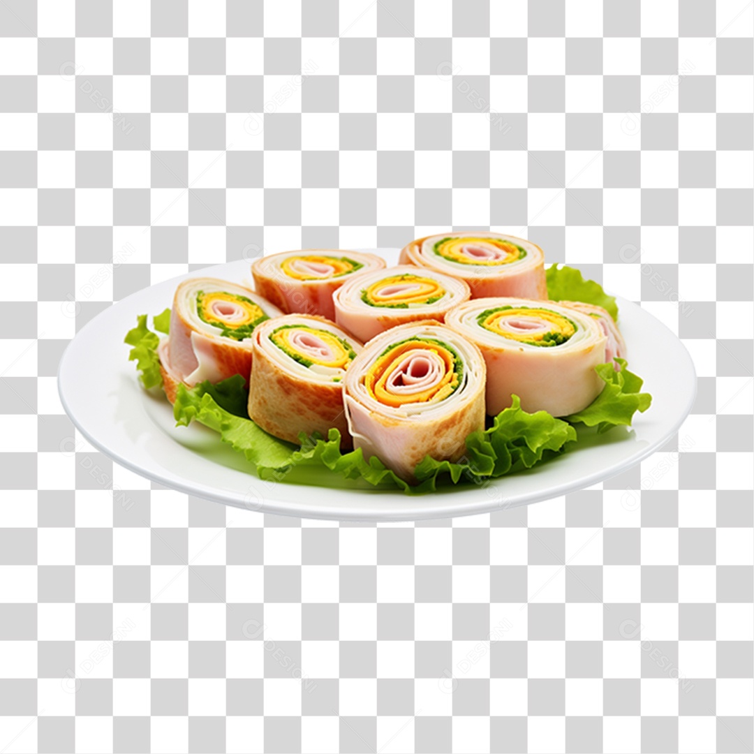 Sanduiche com Saladas PNG Transparente