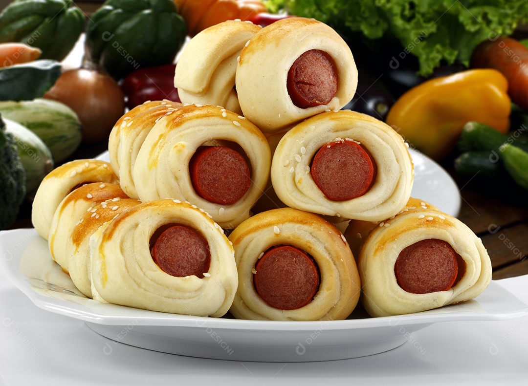 Deliciosa enroladinho de salsicha