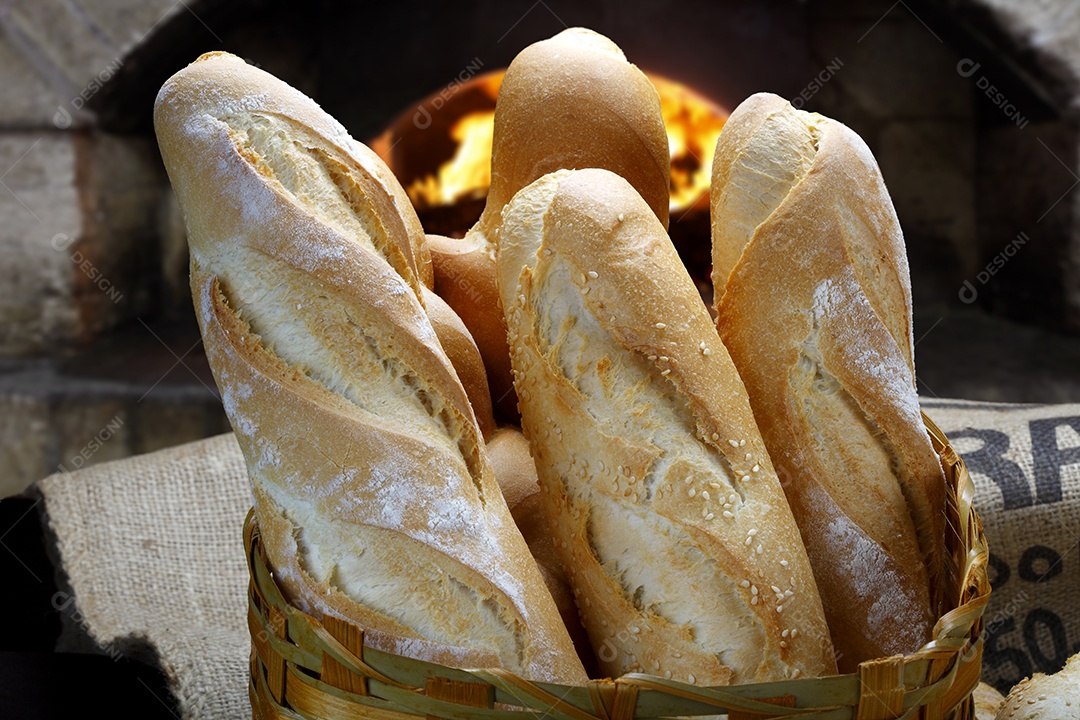 Pães de baguete lindos