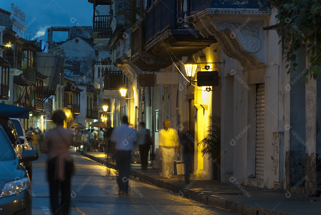 Ruas de Cartagena na Colombia