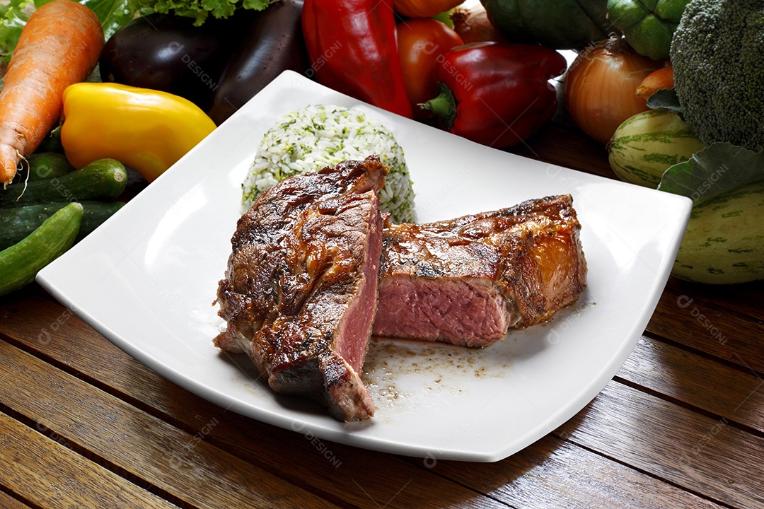 Carne de costela com arroz