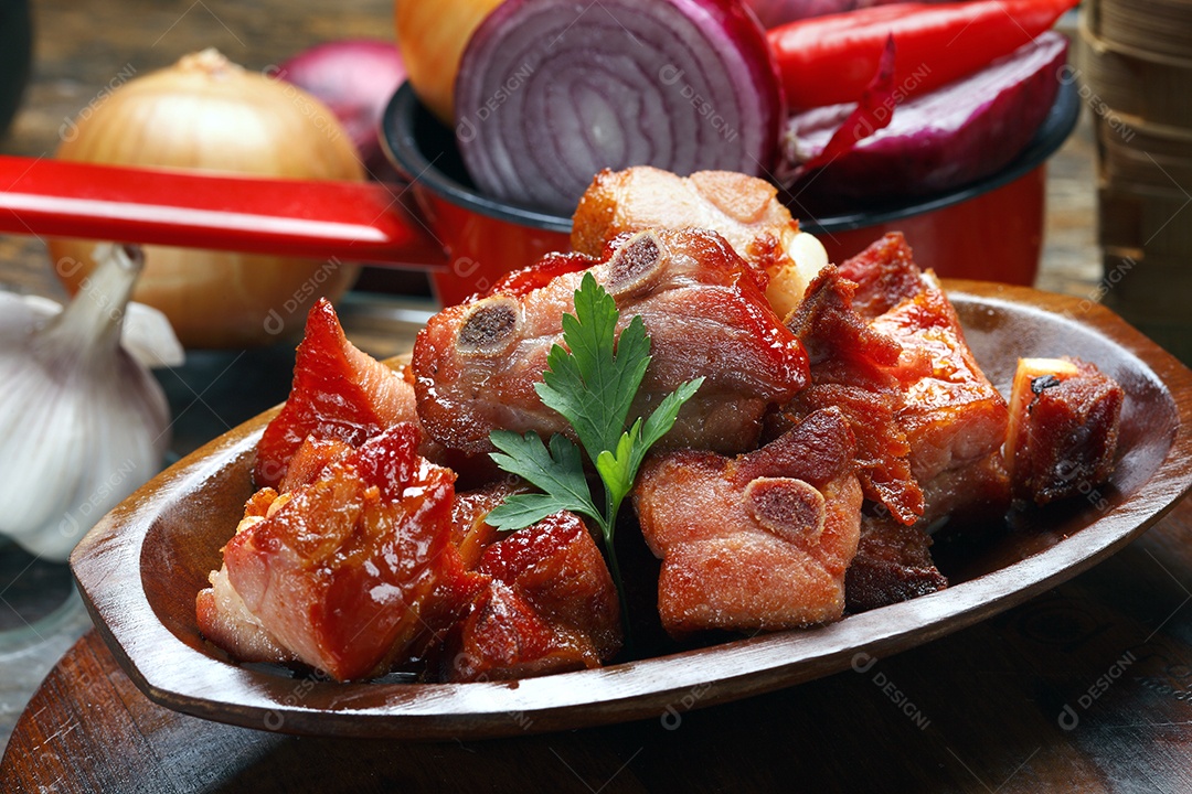 Carne de porco com barbecue