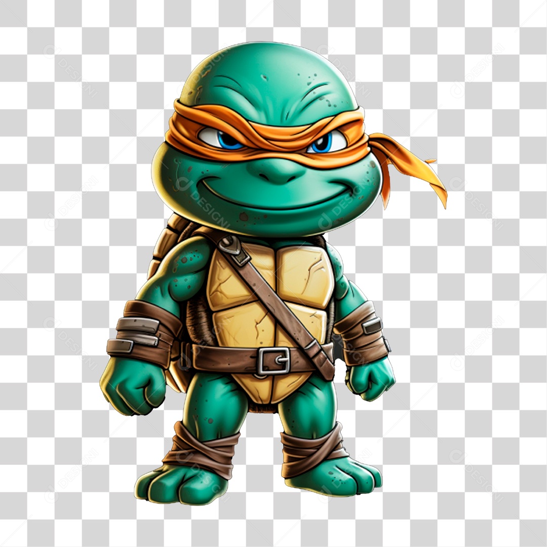 Elemento 3D Tartaruga Ninja PNG Transparente
