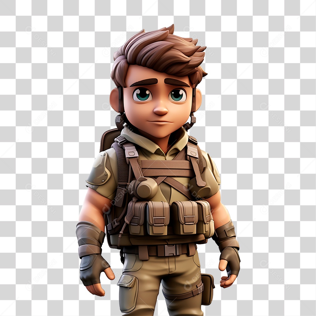 Soldado Militar PNG Transparente