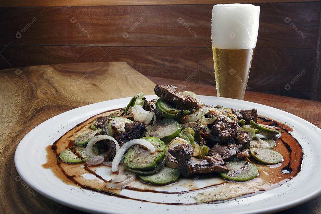 Tira gosto e cerveja fígado e jiló