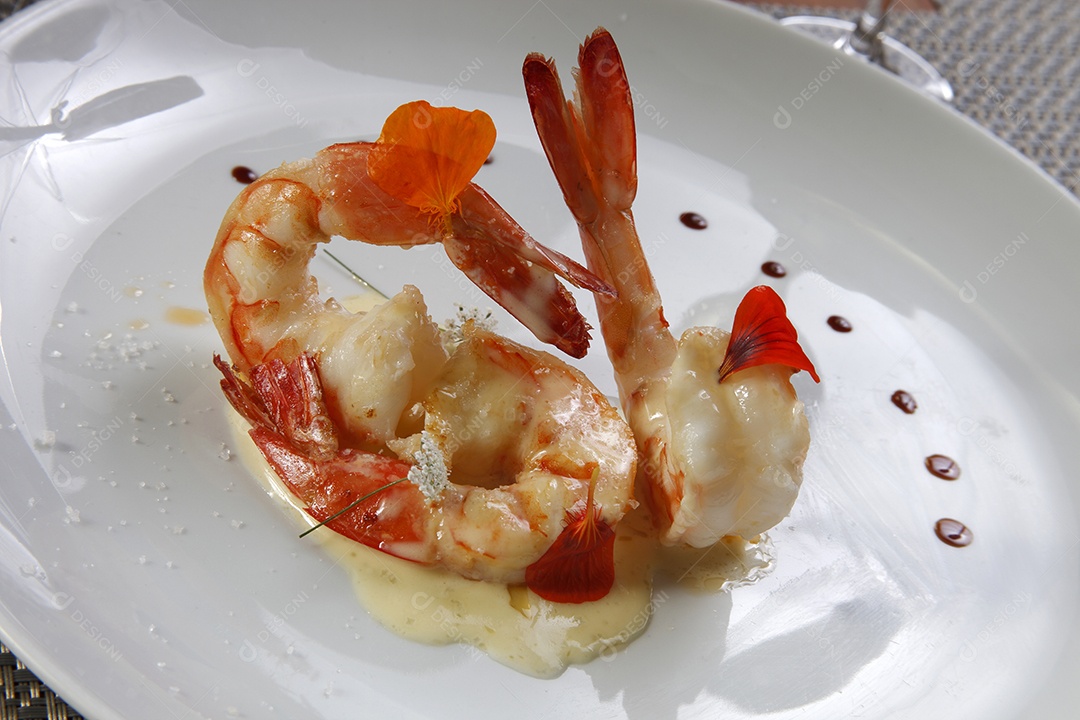 Camarão com creme