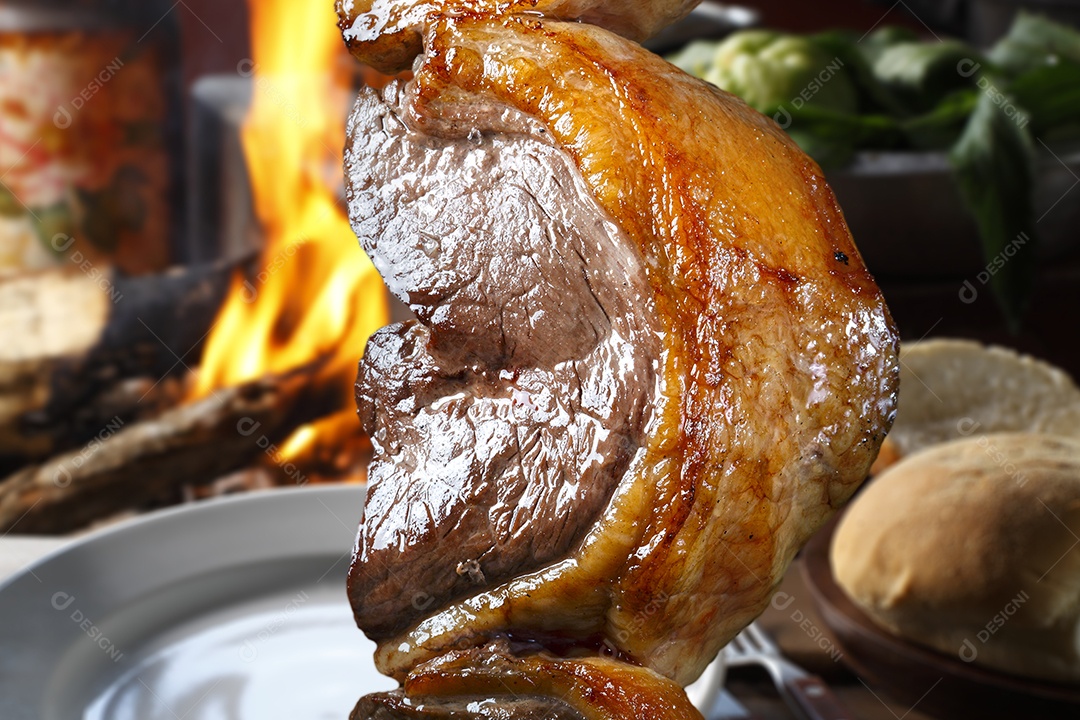 Picanha assada com gordura