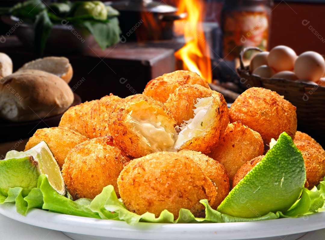 Bolinhos de bacalhau delicioso