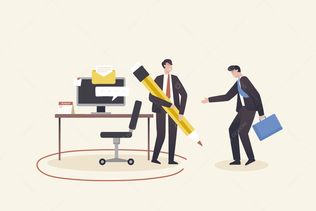 Empresários Conversando Sobre Negócios Vetor EPS