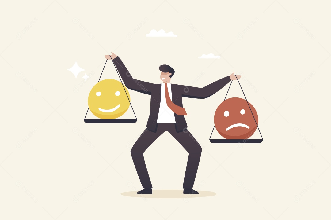 Empresário Segurando Balança Vetor EPS