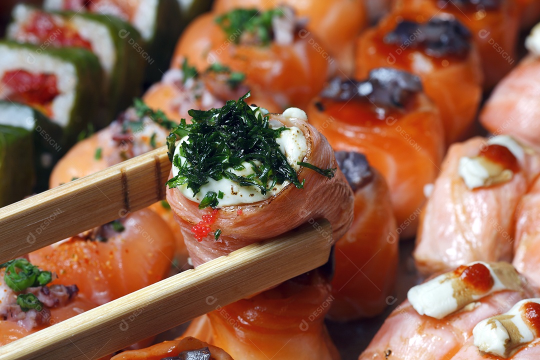 Comida japonesa variadas