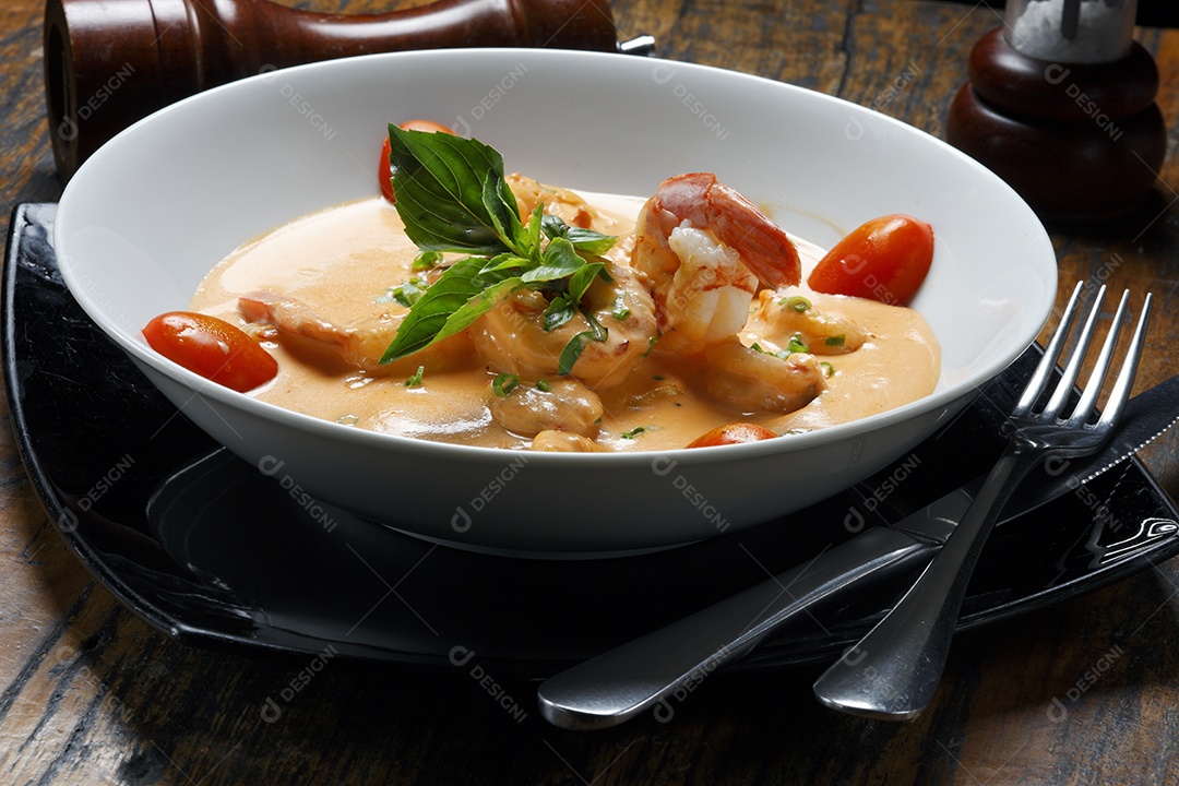 Camarão da alta gastronomia