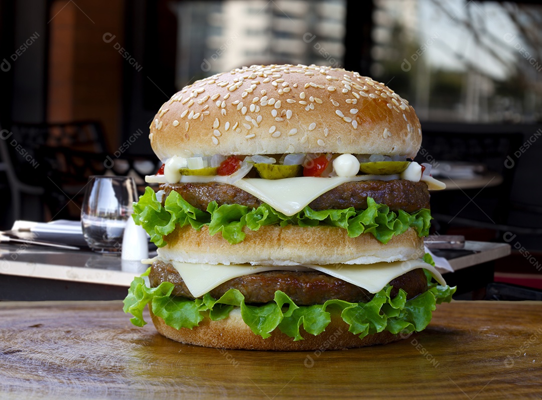 Hamburguer gourmet delicioso
