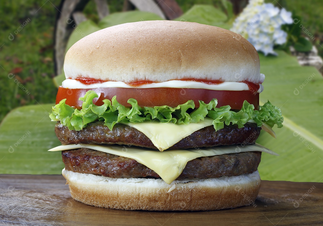 Hambúrguer gourmet duplo