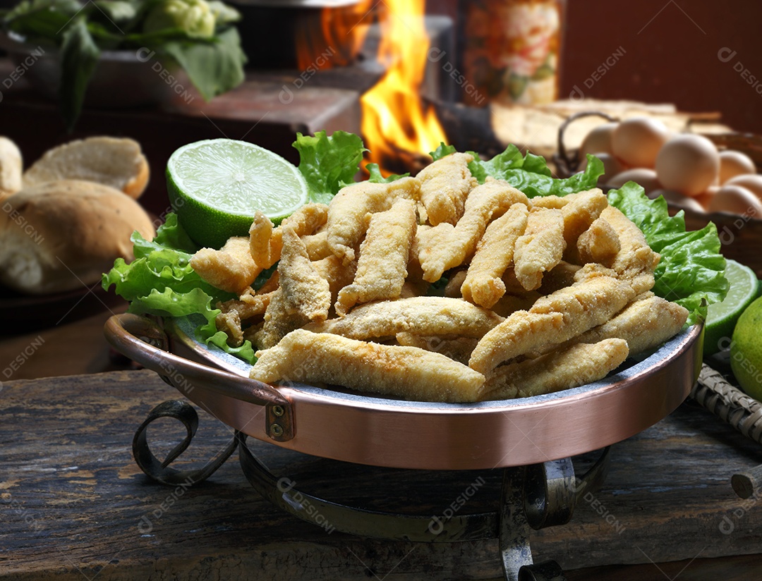 Isca de peixe frito