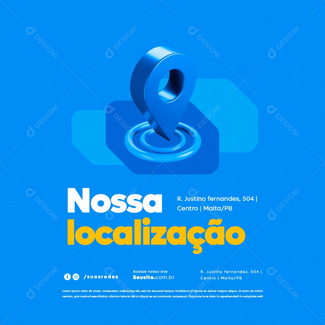 Calhas e Rufos Nossa Localização Social Media PSD Editável