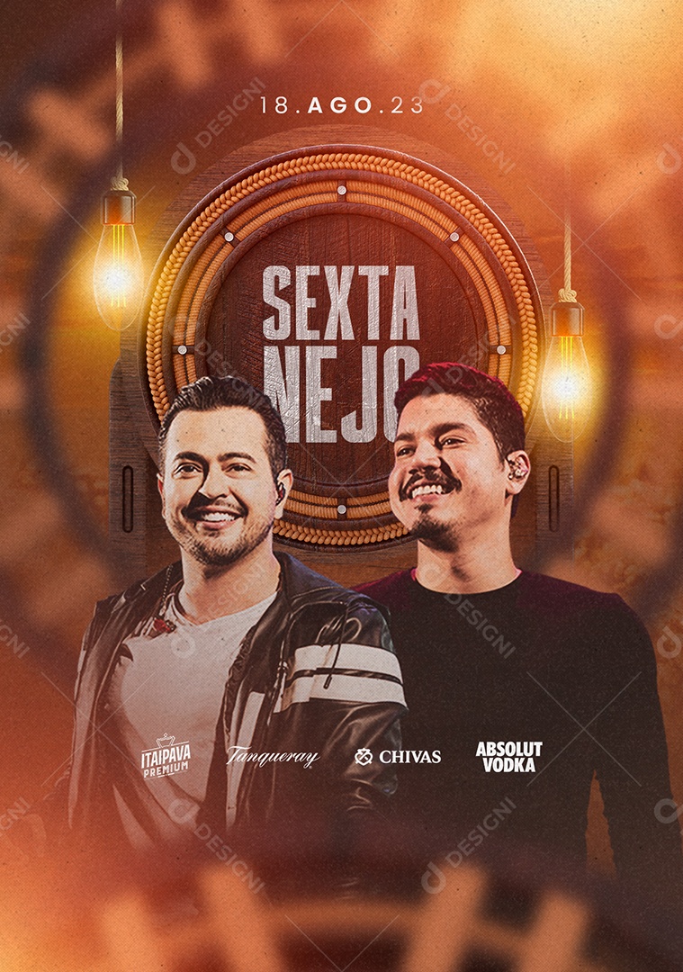 Sextanejo Flyer Social Media PSD Editável