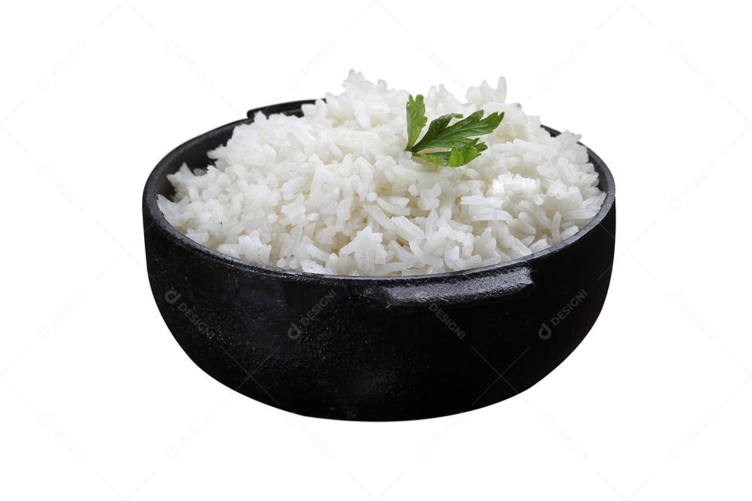 Tigela com arroz branco