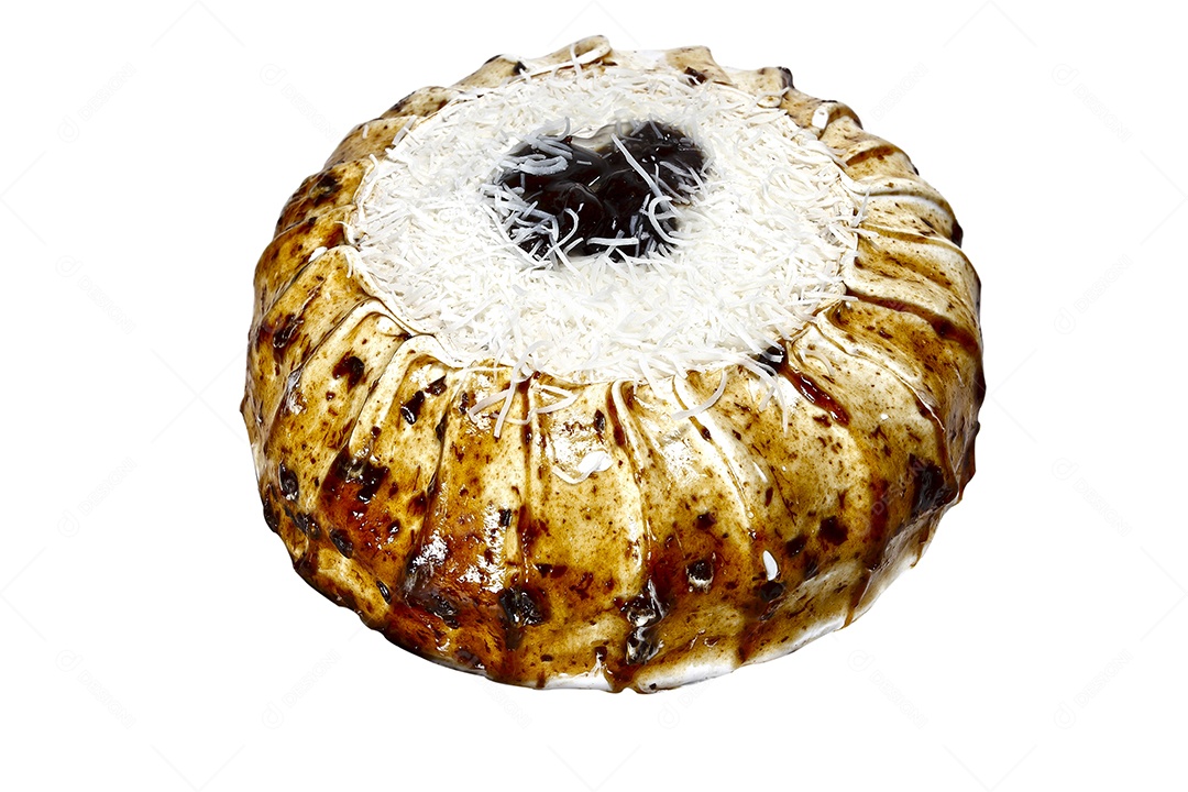 Torta de coco com calda