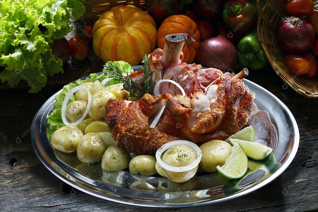 Joelho de porco assado