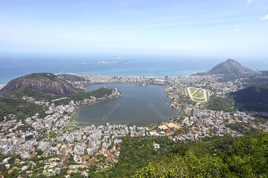 Rio de janeiro imagem pegando montanhas e mar