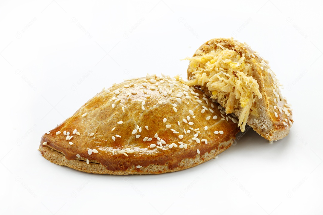 Salgado de frango assado