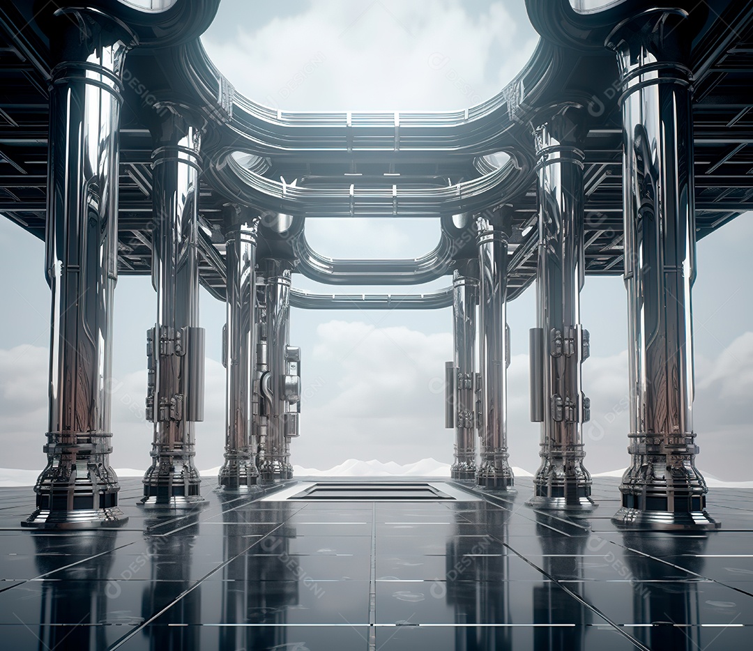 Estrutura de ferro estilo palco