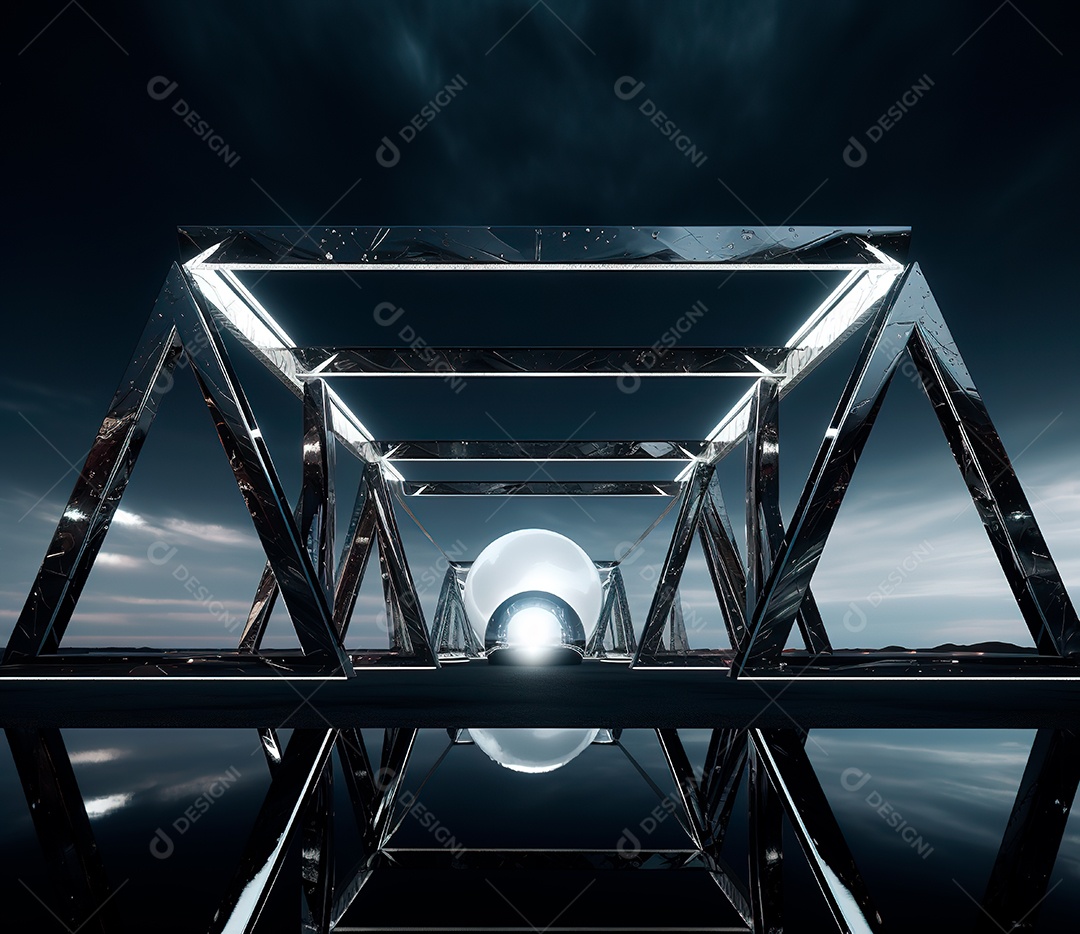 Estrutura de ferro estilo palco