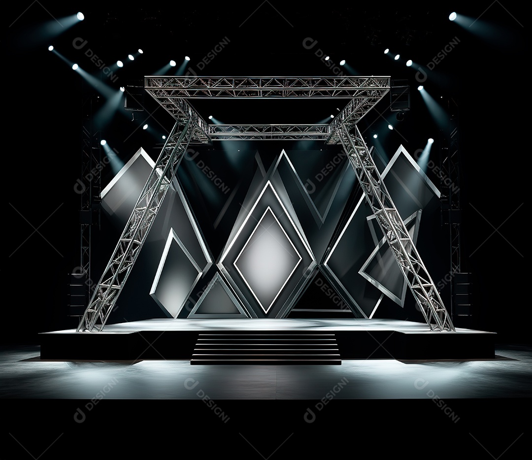 Estrutura de ferro estilo palco