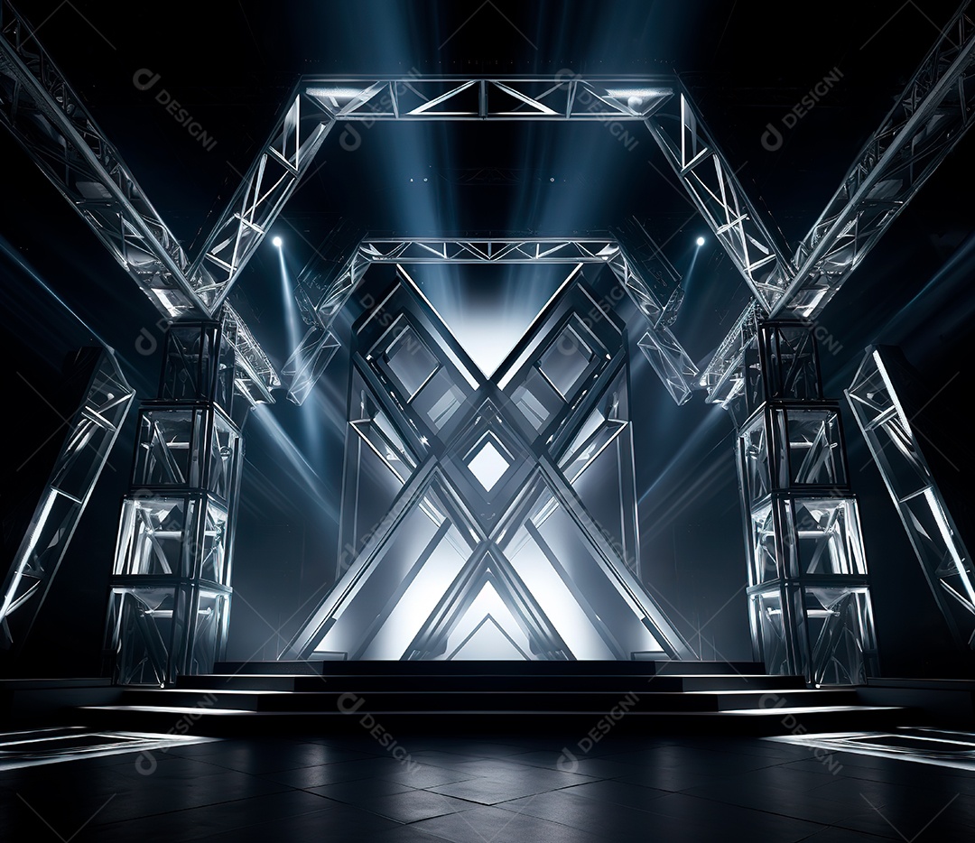 Estrutura de ferro estilo palco