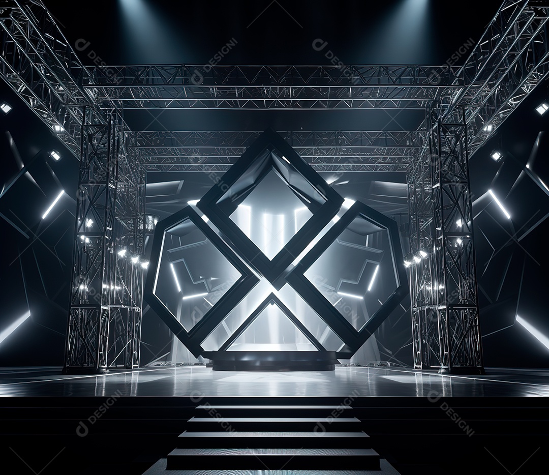 Estrutura de ferro estilo palco