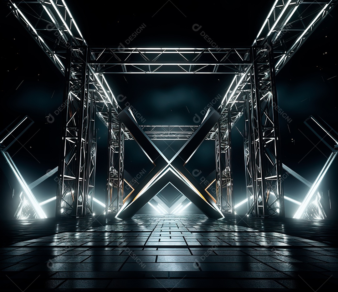 Estrutura de ferro estilo palco