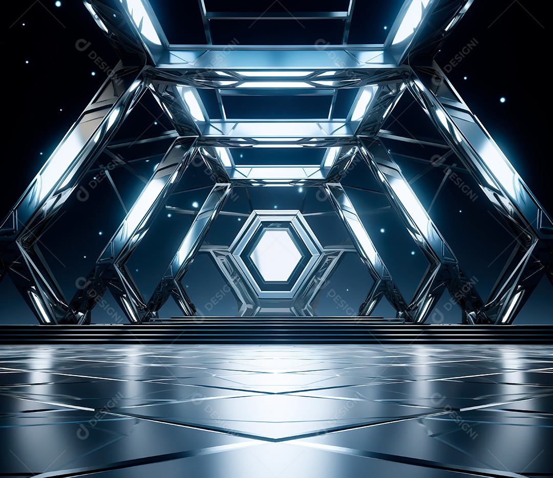 Estrutura de ferro estilo palco