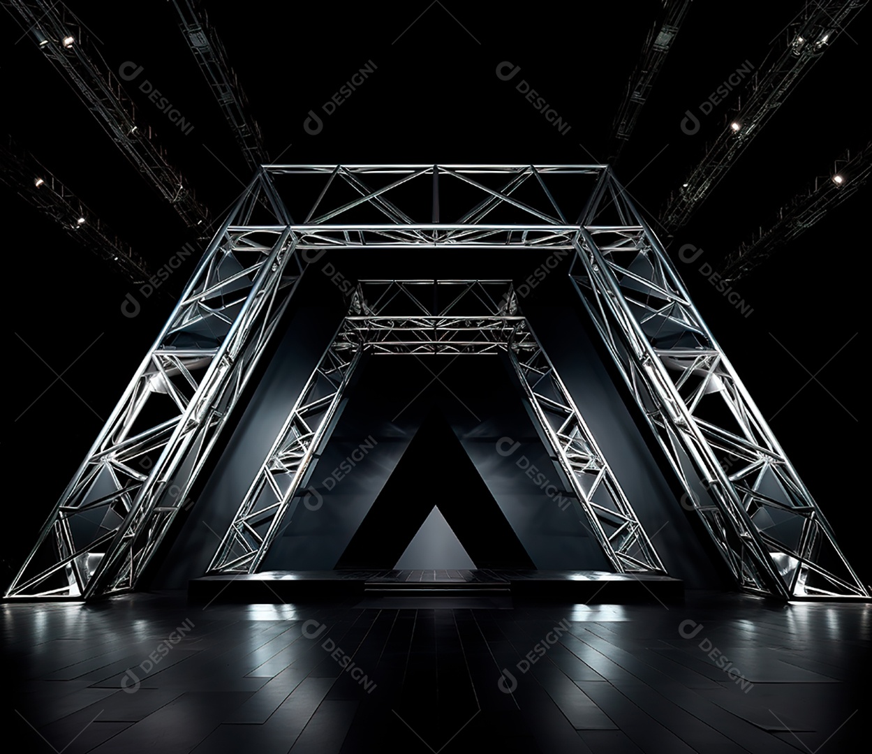 Estrutura de ferro estilo palco