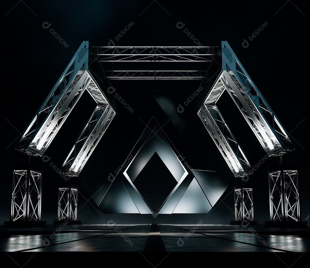 Estrutura de ferro estilo palco