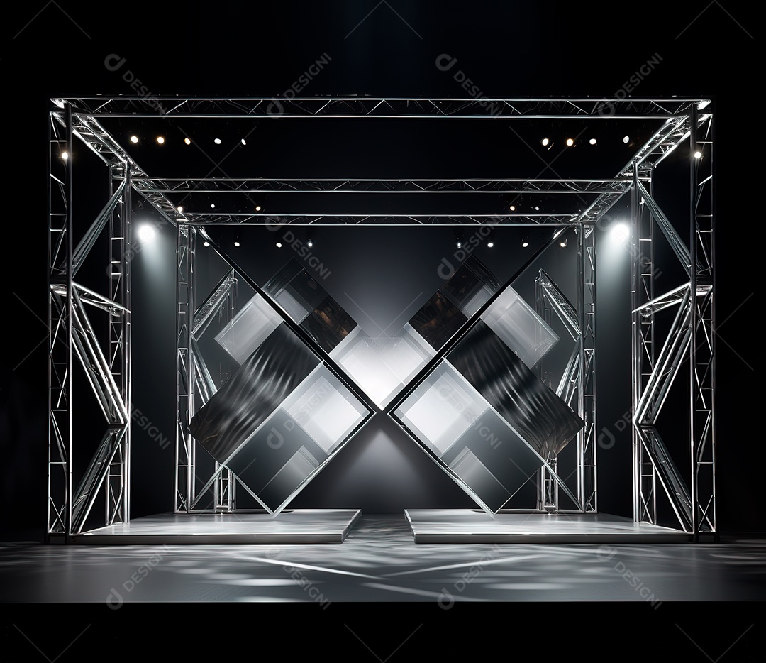 Estrutura de ferro estilo palco