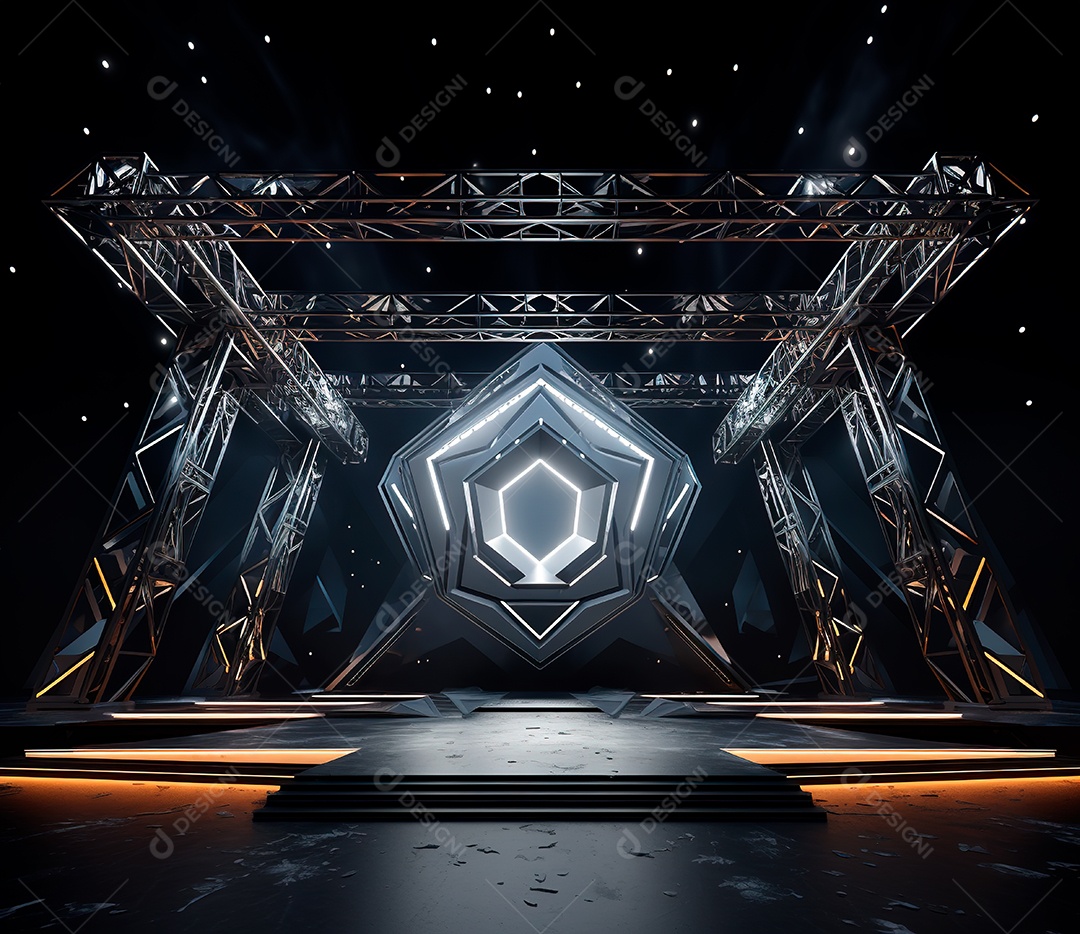 Estrutura de ferro estilo palco