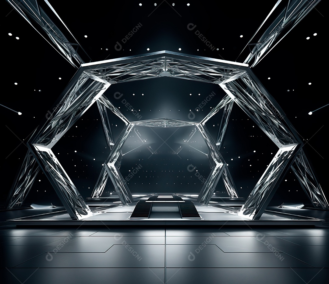 Estrutura de ferro estilo palco