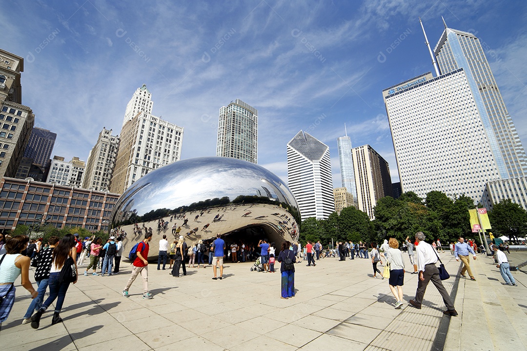 A escultura espelhada popularmente conhecida como Bean