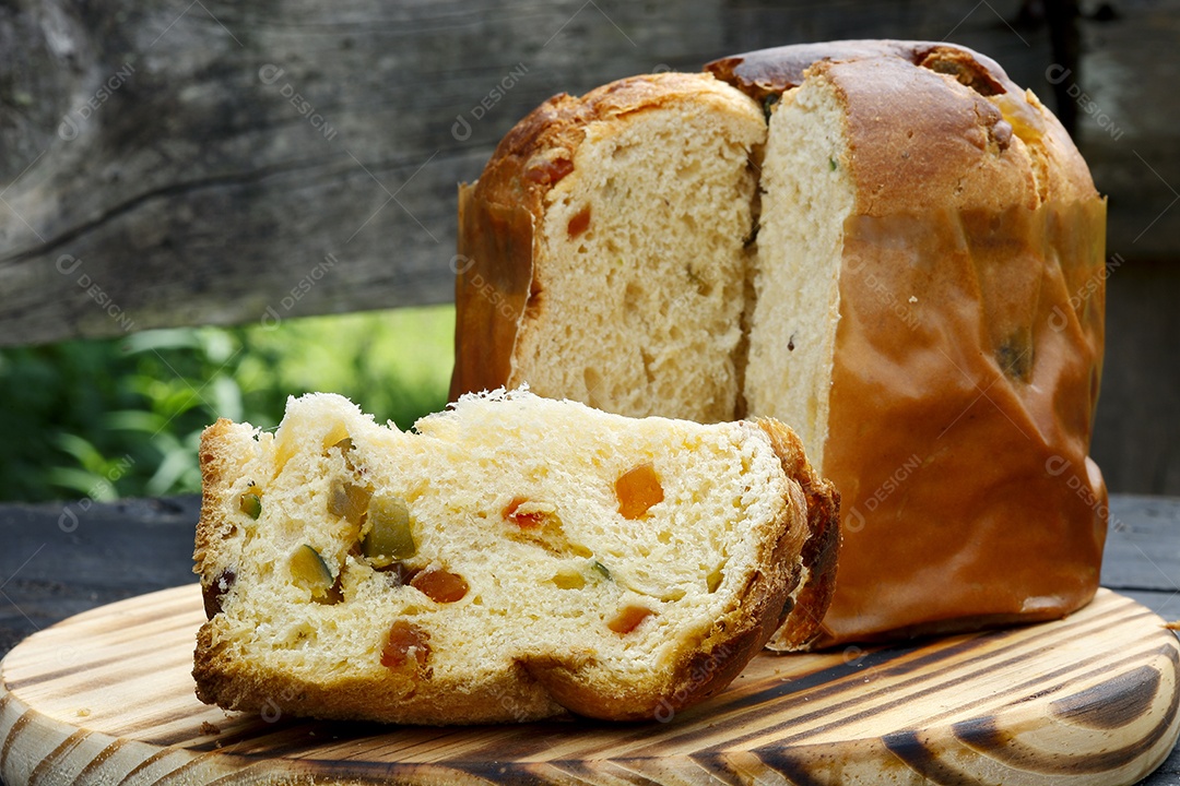 Panetone de frutas cristalizadas